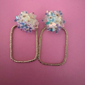 Floral Gold-Tone Earrings
